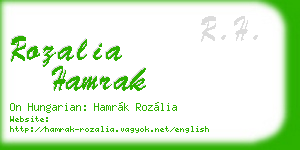 rozalia hamrak business card