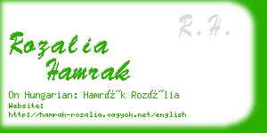 rozalia hamrak business card